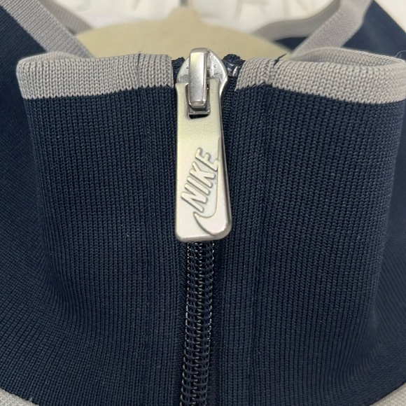 Mens Nike Track Jacket Full zip size Large Cotton blend grey/navy - Picture 3 of 15